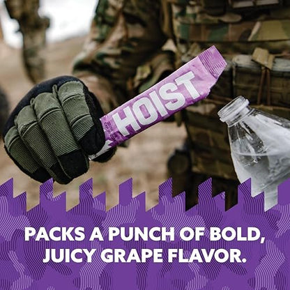 HOIST Electrolyte Drink Mix Pulversticks – Schnelle Rehydrierung, Militärische Hydratationsformel – Traube (12 Einzelportionen)