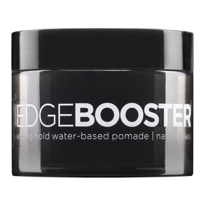 Style Factor EDGE BOOSTER HIDEOUT Water-Based Pomade | Starker Halt & sofortige Grauabdeckung | Glattes Styling für Flyaways, Kanten & Ansatz | Hochglanz-Finish | Naturschwarz | 3,38 oz