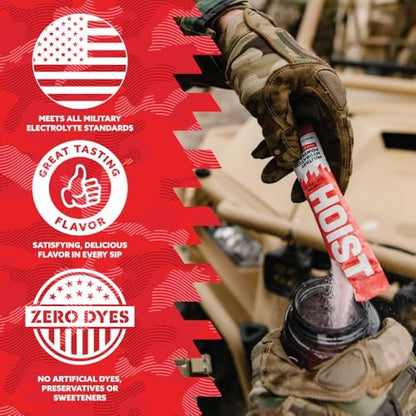 HOIST Electrolyt-Getränkepulver-Sticks – Schnelle Rehydrierung, Militär-Hydratationsformel – Fruchtpunsch (12 Einzelpackungen)