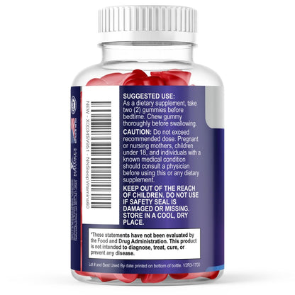 Nature's Nutrition Schlafgummis mit Melatonin 12 mg pro Portion - Extra starke Schlafvitamingummis, natürliche Melamingummis, gelegentliche Schlafunterstützung für Erwachsene, vegan, Gomitas para Dormir - 60 Gummis