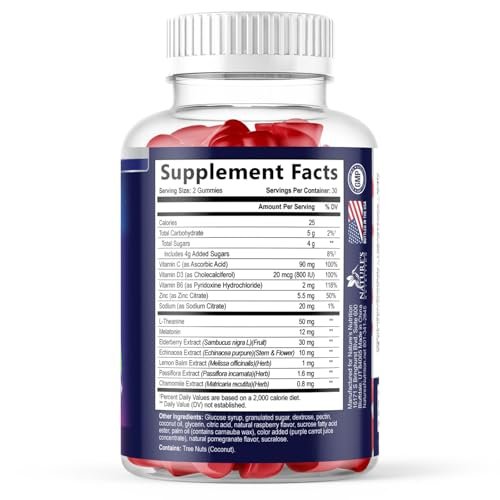 Nature's Nutrition Schlafgummis mit Melatonin 12 mg pro Portion - Extra starke Schlafvitamingummis, natürliche Melamingummis, gelegentliche Schlafunterstützung für Erwachsene, vegan, Gomitas para Dormir - 60 Gummis
