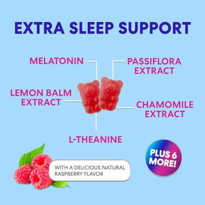 Nature's Nutrition Schlafgummis mit Melatonin 12 mg pro Portion - Extra starke Schlafvitamingummis, natürliche Melamingummis, gelegentliche Schlafunterstützung für Erwachsene, vegan, Gomitas para Dormir - 60 Gummis