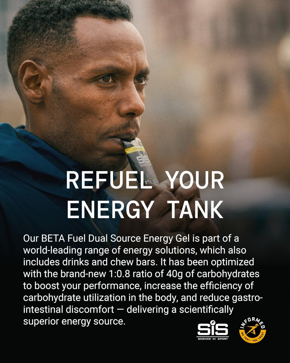 Science in Sport BETA Fuel Gel - Dual-Quellen-Energiegel - Isotonischer Gel - Schnell absorbierende Kohlenhydrat-Energie - Sporternährung - Magenschonend - Tragbar - Orangengeschmack - 6er-Pack