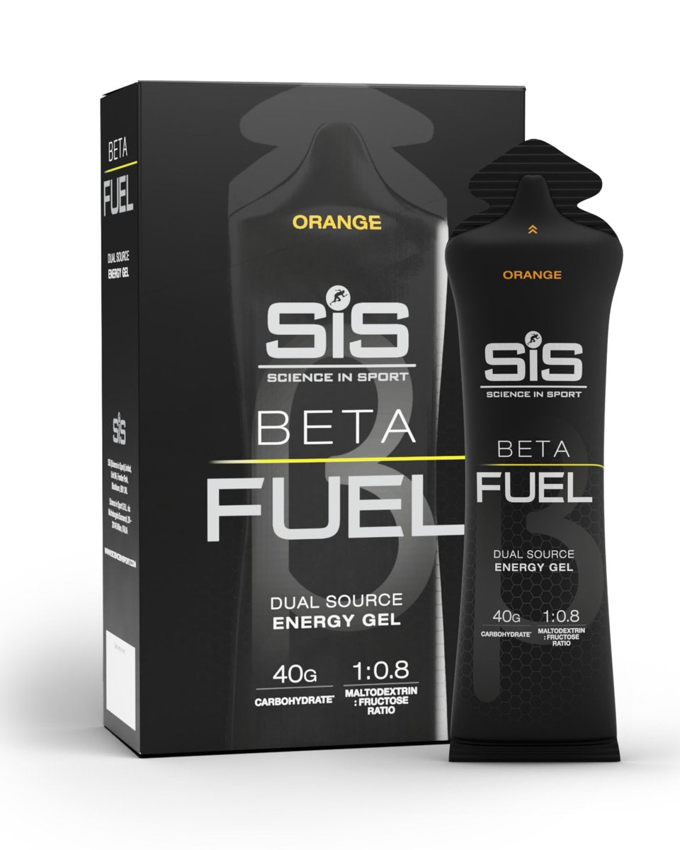 Science in Sport BETA Fuel Gel - Dual-Quellen-Energiegel - Isotonischer Gel - Schnell absorbierende Kohlenhydrat-Energie - Sporternährung - Magenschonend - Tragbar - Orangengeschmack - 6er-Pack