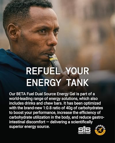 Science in Sport BETA Fuel Gel - Dual-Quellen-Energiegel - Isotonischer Gel - Schnell absorbierende Kohlenhydrat-Energie - Sporternährung - Magenschonend - Tragbar - Orangengeschmack - 6er-Pack