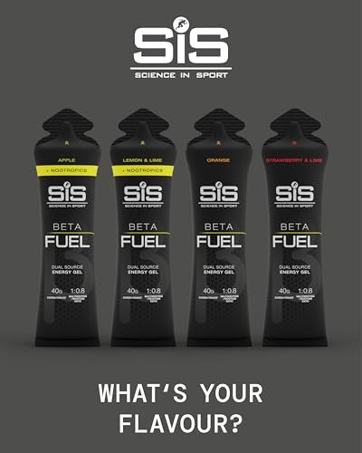 Science in Sport BETA Fuel Gel - Dual-Quellen-Energiegel - Isotonischer Gel - Schnell absorbierende Kohlenhydrat-Energie - Sporternährung - Magenschonend - Tragbar - Orangengeschmack - 6er-Pack