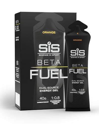 Science in Sport BETA Fuel Gel - Dual-Quellen-Energiegel - Isotonischer Gel - Schnell absorbierende Kohlenhydrat-Energie - Sporternährung - Magenschonend - Tragbar - Orangengeschmack - 6er-Pack