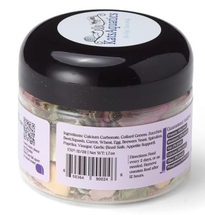 KatsAquatics Unlimited Edition Calcium – 3 Geschmacksrichtungen in einem Glas, für starke Panzer, gesunde Häutungen, 100% natürlich, löst sich nicht in Wasser, schnell sinkend für Garnelen, Schnecken & mehr! Biologe hergestellt in USA