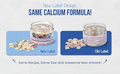 KatsAquatics Unlimited Edition Calcium – 3 Geschmacksrichtungen in einem Glas, für starke Panzer, gesunde Häutungen, 100% natürlich, löst sich nicht in Wasser, schnell sinkend für Garnelen, Schnecken & mehr! Biologe hergestellt in USA
