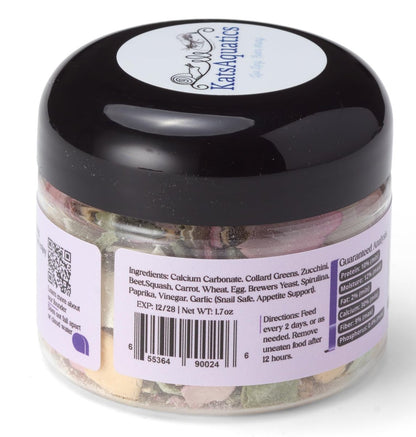 KatsAquatics Unlimited Edition Calcium – 3 Geschmacksrichtungen in einem Glas, für starke Panzer, gesunde Häutungen, 100% natürlich, löst sich nicht in Wasser, schnell sinkend für Garnelen, Schnecken & mehr! Biologe hergestellt in USA