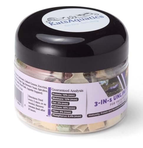 KatsAquatics Unlimited Edition Calcium – 3 Geschmacksrichtungen in einem Glas, für starke Panzer, gesunde Häutungen, 100% natürlich, löst sich nicht in Wasser, schnell sinkend für Garnelen, Schnecken & mehr! Biologe hergestellt in USA