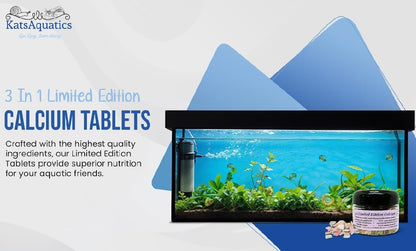 KatsAquatics Unlimited Edition Calcium – 3 Geschmacksrichtungen in einem Glas, für starke Panzer, gesunde Häutungen, 100% natürlich, löst sich nicht in Wasser, schnell sinkend für Garnelen, Schnecken & mehr! Biologe hergestellt in USA