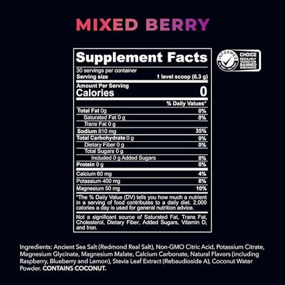REDMOND Re-Lyte Elektrolyt-Mischgetränk, gemischte Beeren, 30 Portionen, 6,88 oz Glas