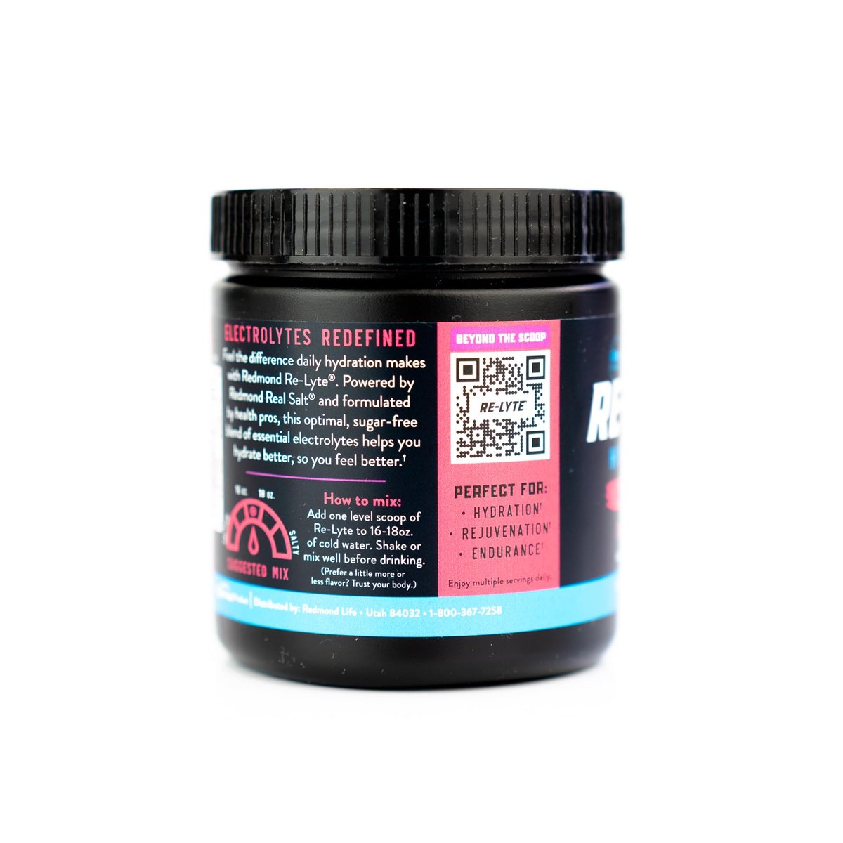 REDMOND Re-Lyte Elektrolyt-Mischgetränk, gemischte Beeren, 30 Portionen, 6,88 oz Glas