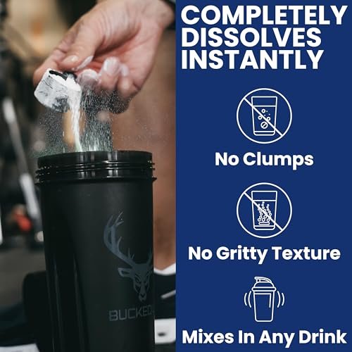 Bucked Up Reines mikronisiertes Kreatin-Monohydrat für Frauen und Männer – Leicht zu mischen, geschmacksneutral – 5 g pro Portion – 50 Portionen – 250 Gramm pro Behälter