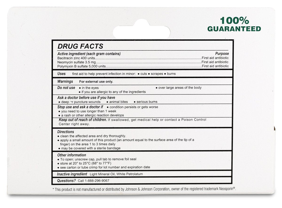 Globe Triple Antibiotika Salbe (3er Pack, 1 oz) – Wundsalbe zur Vorbeugung von Infektionen bei kleinen Schnitten, Kratzern und Schürfwunden