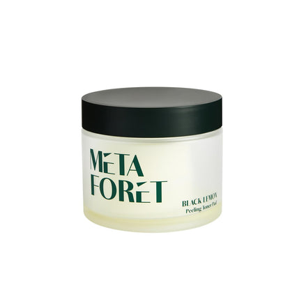 METAFORET Black Lemon Peeling Toner Pad – 60 Blätter, sanftes Gesichtspeeling, erfrischender Toner für abgestorbene Hautzellen, Feuchtigkeitsboost