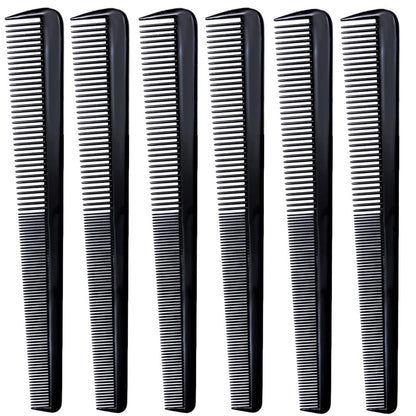 LUXXII (6er-Pack) 7,5 Zoll Barber Kamm für Herren – Bart- und Schnurrbart-Taschenkämme für Bart, Schnurrbart und Koteletten