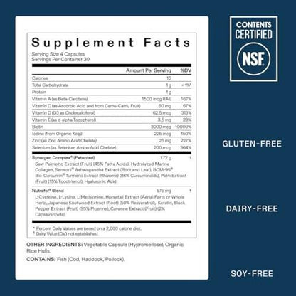 Nutrafol Männer Haarausfall Ergänzung und Kollagenpeptide Pulver – Ärztlich formuliert für sichtbar dichteres, stärkeres Haar – Dermatologen empfohlen – 1 Monatsvorrat, 340 g Flasche
