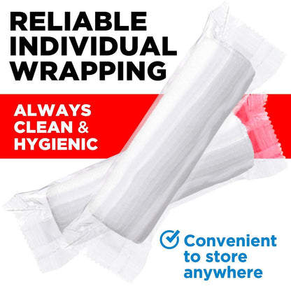 Mighty-X 36er Pack Mullbinden 3" x 4,1yd – Weiche, atmungsaktive, latexfreie, einzeln verpackte Verbandrollen mit Klebeband-Bonus – Dehnbarer Fixierverband für die Wundversorgung – auch als Tierverband geeignet