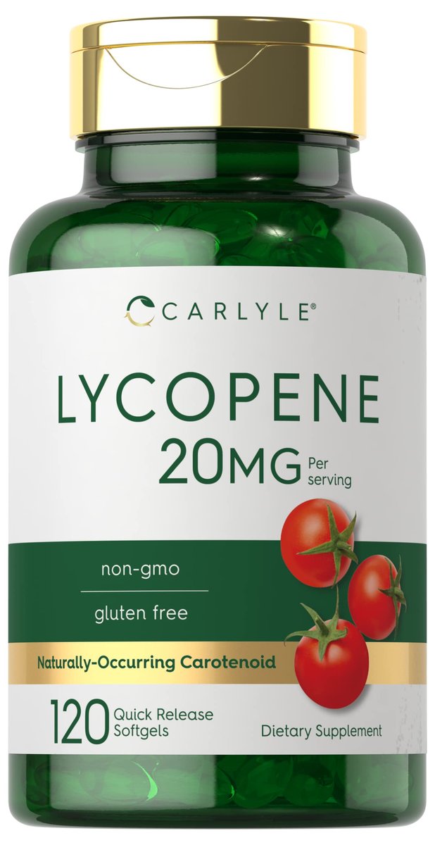Carlyle Lycopene 20 mg | 120 Weichkapseln | Nicht-GVO & Glutenfrei | Nahrungsergänzungsmittel