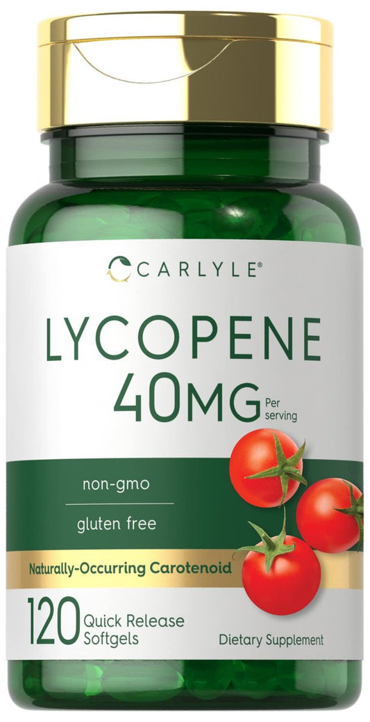 Carlyle Lycopin 40 mg | 120 Softgels | Natürlich vorkommendes Carotinoid | Nahrungsergänzungsmittel, Non-GMO & glutenfrei