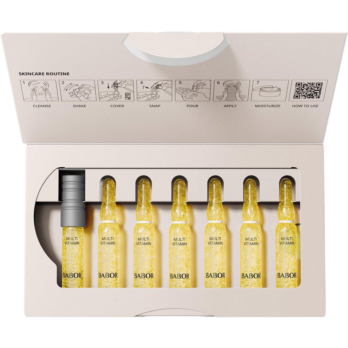 BABOR Multi Vitamin Ampullen Konzentrat – Revitalisiert müde, fahle Haut – 7 Behandlungen