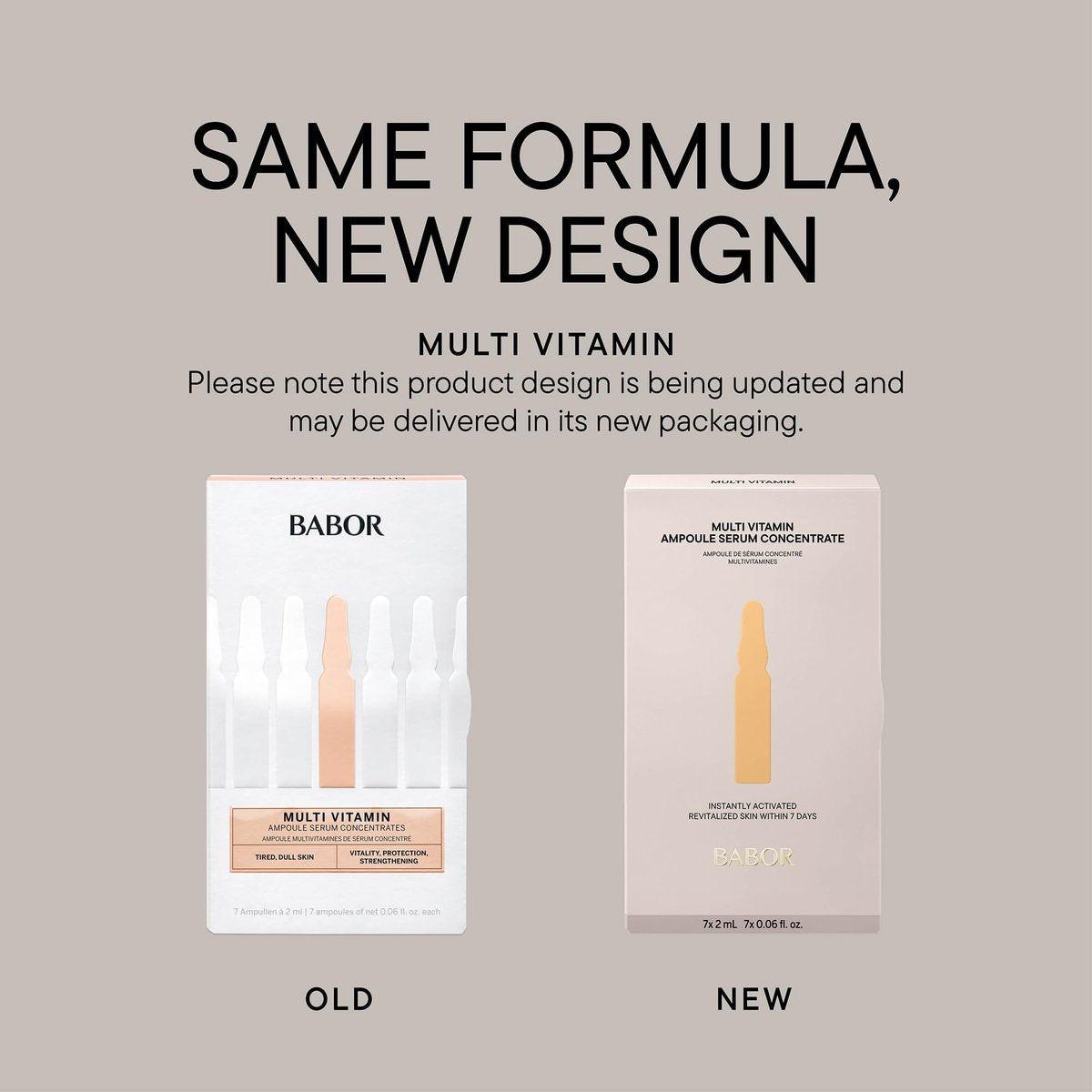 BABOR Multi Vitamin Ampullen Konzentrat – Revitalisiert müde, fahle Haut – 7 Behandlungen