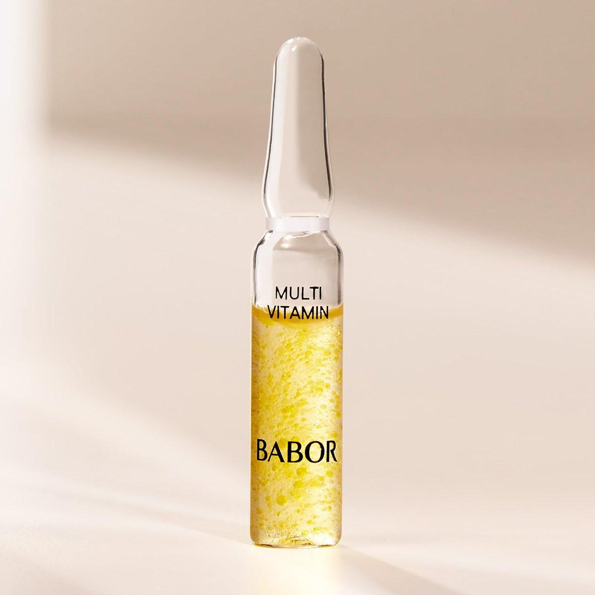 BABOR Multi Vitamin Ampullen Konzentrat – Revitalisiert müde, fahle Haut – 7 Behandlungen