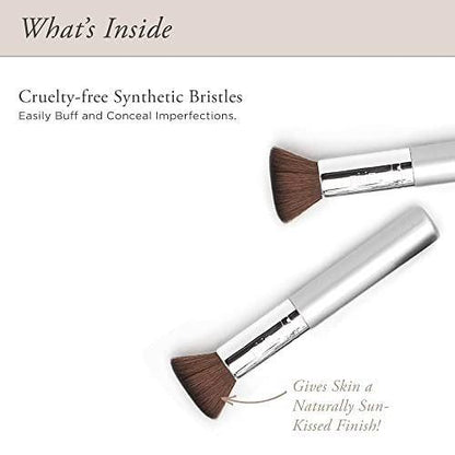 PÜR MINERALS Chisel Brush – Flacher Pinsel für Make-up-Foundation, synthetische, tierversuchsfreie Borsten, 1 Stück