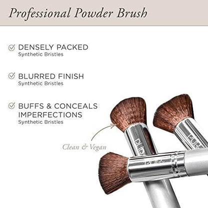 PÜR MINERALS Chisel Brush – Flacher Pinsel für Make-up-Foundation, synthetische, tierversuchsfreie Borsten, 1 Stück