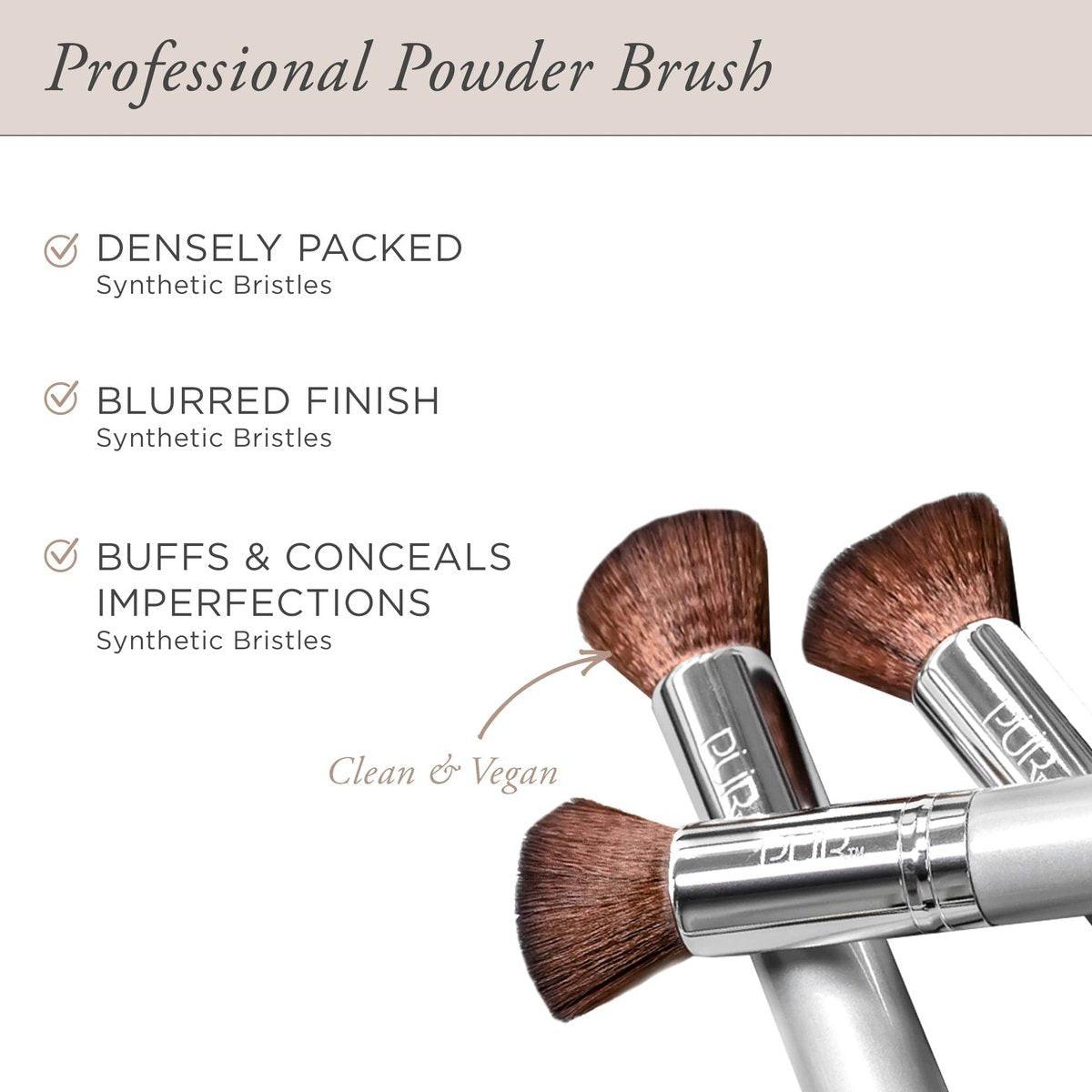 PÜR MINERALS Chisel Brush – Flacher Pinsel für Make-up-Foundation, synthetische, tierversuchsfreie Borsten, 1 Stück