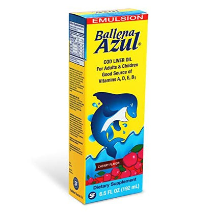 Ballena Azul Lebertran für Erwachsene und Kinder – Reich an Vitaminen A, D, E, B1 und Omega-3