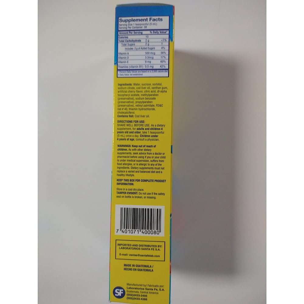 Ballena Azul Lebertran für Erwachsene und Kinder – Reich an Vitaminen A, D, E, B1 und Omega-3