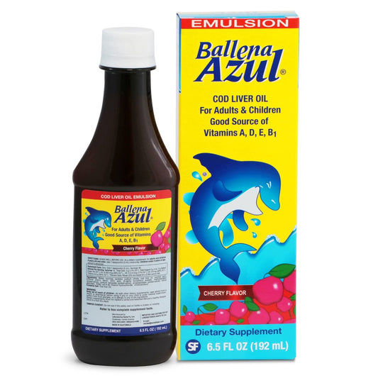 Ballena Azul Lebertran für Erwachsene und Kinder – Reich an Vitaminen A, D, E, B1 und Omega-3