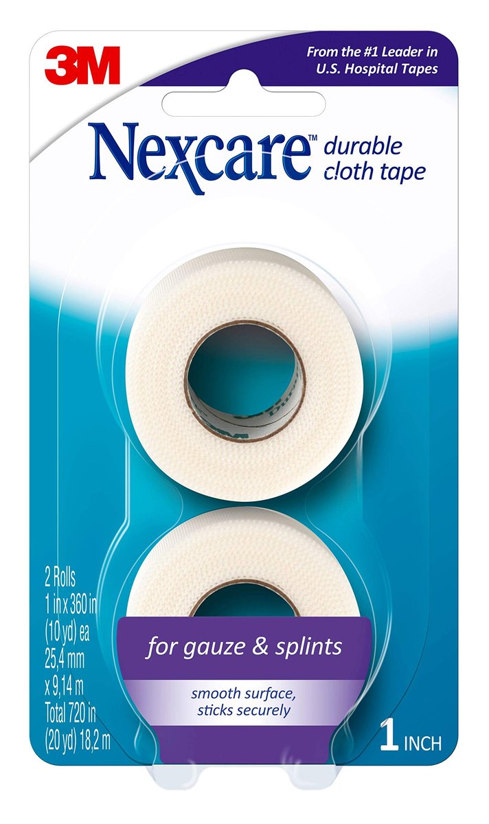 Nexcare Durapore Dauerhaftes Stoffklebeband, 1 Zoll x 10 Yards, 6 Rollen – Zuverlässig wie im Krankenhaus