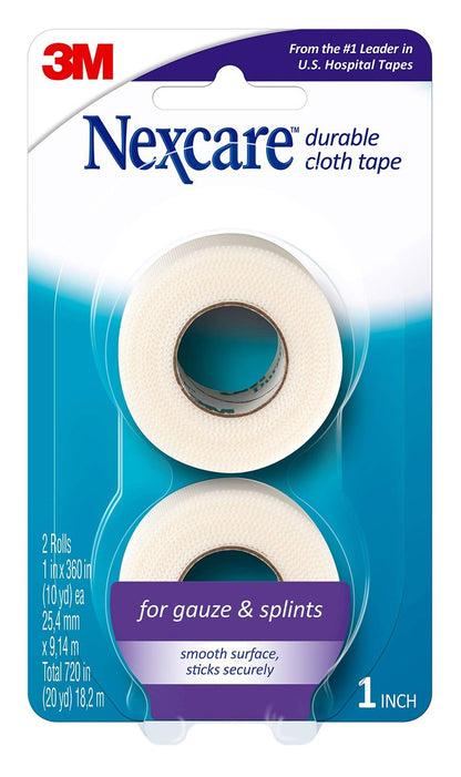 Nexcare Durapore Dauerhaftes Stoffklebeband, 1 Zoll x 10 Yards, 6 Rollen – Zuverlässig wie im Krankenhaus