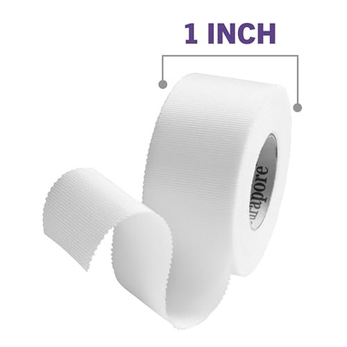 Nexcare Durapore Dauerhaftes Stoffklebeband, 1 Zoll x 10 Yards, 6 Rollen – Zuverlässig wie im Krankenhaus