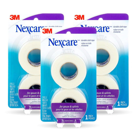 Nexcare Durapore Dauerhaftes Stoffklebeband, 1 Zoll x 10 Yards, 6 Rollen – Zuverlässig wie im Krankenhaus