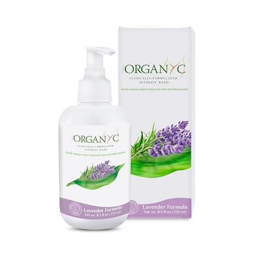 Organyc Intimwaschgel für empfindliche Haut, 250 ml, pH-ausgeglichene Reinigung mit Bio-Lavendel & Pflanzenextrakten