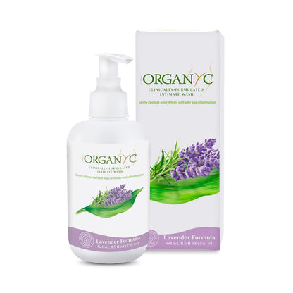 Organyc Intimwaschgel für empfindliche Haut, 250 ml, pH-ausgeglichene Reinigung mit Bio-Lavendel & Pflanzenextrakten