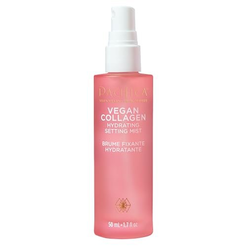 Pacifica Beauty Vegan Collagen Hydrating Setting Mist – Feuchtigkeitsspendender und illuminierender Gesichtsnebel für einen strahlenden Teint mit veganem Kollagen und Squalan