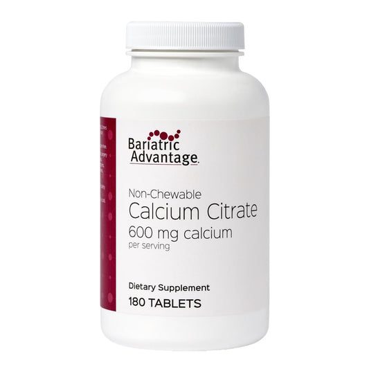 Bariatric Advantage Calciumcitrat 600 mg ohne Kautabletten – für bariatrische Chirurgie-Patienten – mit Vitamin D3 – Mineralstoffpräparat – 180 Tabletten