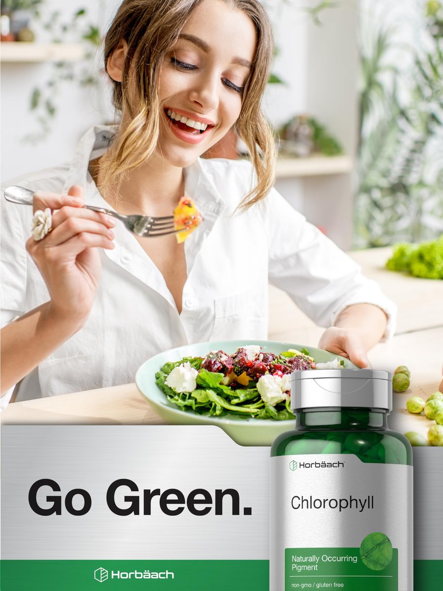 Horbäach Chlorophyll Kapseln | 120 Stück | mit Kupfer | Nicht-GMO & Glutenfrei