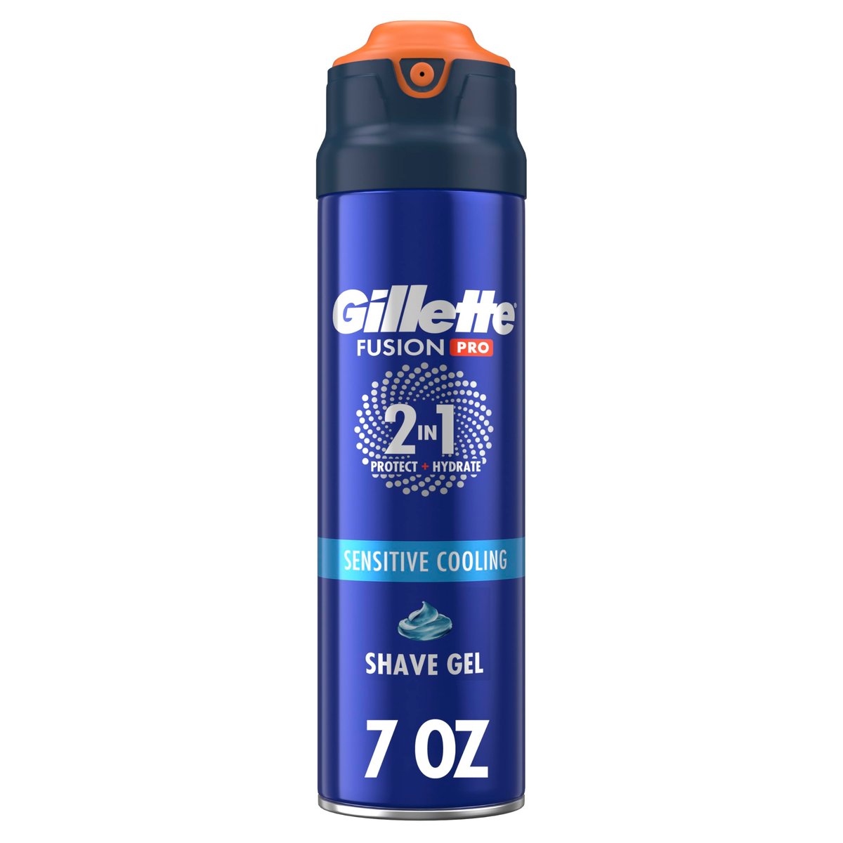 Gillette PRO Rasiergel für Männer – Kühlt und beruhigt die Haut, spendet Feuchtigkeit für Barthaare, 7 oz, ProGlide Sensitive 2-in-1 Rasiergel
