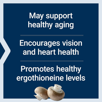 Life Extension Essential Youth L-Ergothionein – Fördert Langlebigkeit & gesundes Altern – Glutenfrei – Nicht-GVO – Vegetarisch – 5 mg – 30 vegetarische Kapseln