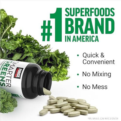 Force Factor Smarter Greens Tabletten – 25+ Superfoods & Antioxidantien für Verdauung, Immunität & Stoffwechsel, 90 Tabletten