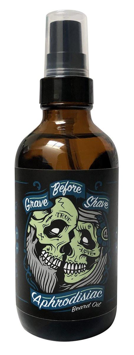 Grave Before Shave Bartöl mit Leder- und Zedernholzduft – 118 ml Großflasche