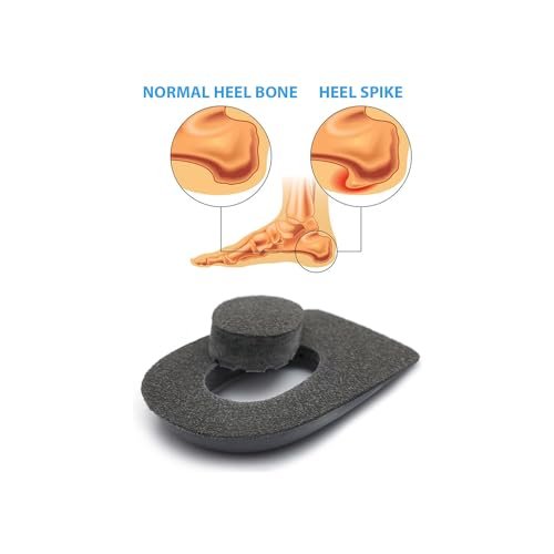 Orthopädische Fersenstützen gegen Fersenschmerzen – Fersenkissen für Plantarfasziitis & Fersensporn – Stoßdämpfende Einlagen für Damen & Herren (Groß, Grau)