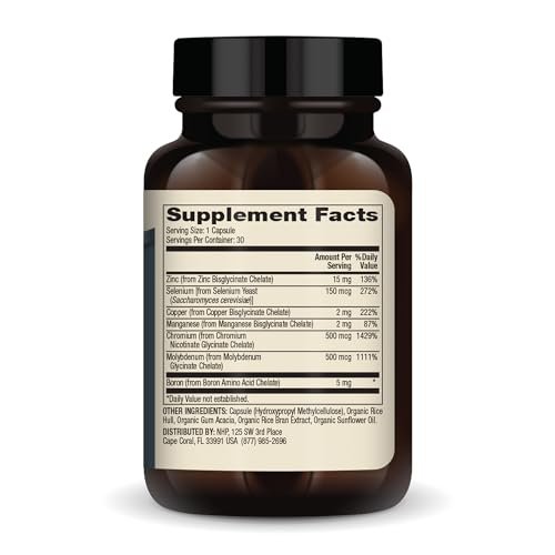Dr. Mercola Essential Mineral Complex – Zink, Selen, Kupfer, Mangan, Chrom, Molybdän, Bor – 30 Kapseln – Unterstützt Zellgesundheit und Vitalfunktionen